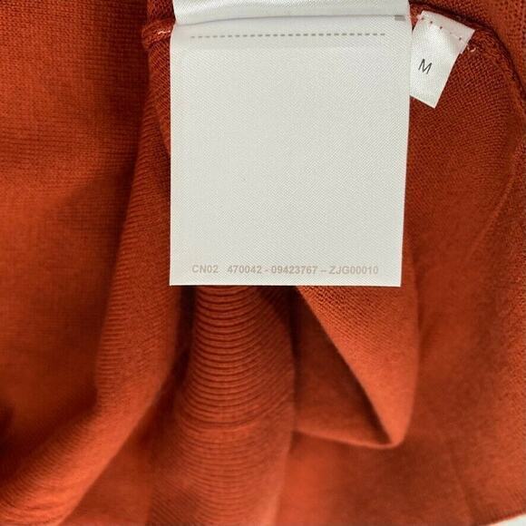 Yessica Womens Boat Neck Knit Sweater Rust Orange Batwing Sleeve Viscose Blend M - Picture 8 of 9